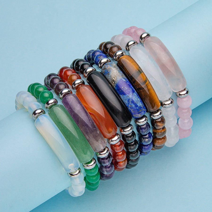Wholesale Natural Stone Crystal Agate Simple Fashion Bracelet